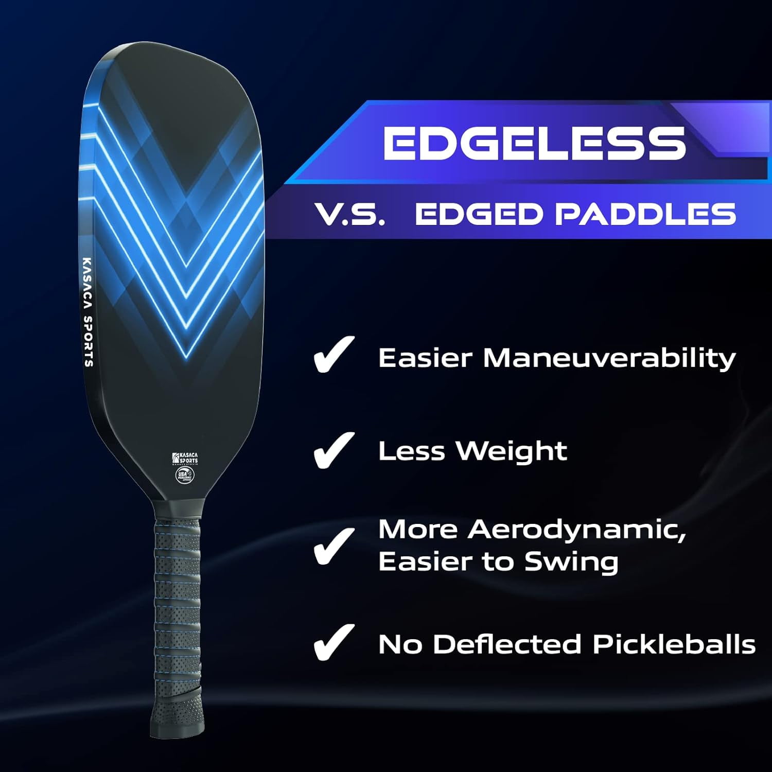 Pickleball Paddles, USAPA Carbon Fiber Pickleball Paddle with Ball Cover