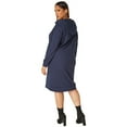 thumbnail image 4 of Ashley Stewart Women's Plus Size x Sheila Gray Legendary Graphic Dress, Peacoat, 4 of 4