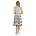thumbnail image 5 of Women's Paint Zebra Pattern Floral Nature A-line Printed Skirt Casual Wear, L, Black Grey Vermilion, by Ambesonne, 5 of 6
