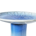 thumbnail image 6 of Olurrisa ​Elegant Modern Ceramic Bird Bath - Weather-Resistant Premium Ceramic Blue Ombre Finish - 17.3" L x 17.3" W x 18.1" H - for Garden, Patio, Lawn, Yard Decor - Attracts Birds, Outdoor Use​​, 6 of 8