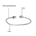 thumbnail image 4 of Better Jewelry Cocoa Pods .925 Sterling Silver West Indian Bangle (Made in USA), 4 of 4