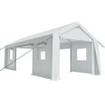 thumbnail image 4 of Danolapsi Carport 10'x20' Portable Garage,Reinforced Steel Poles, Heavy Duty Carport Canopy,4 Roll-up Doors & 4 Mesh Windows,for Pickup,Boat,and Equipment(ship in 2 boxes), 4 of 9