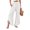 #_001White, variant on Hogleaql Women Cotton Linen Pants Soft Wide Leg Smocked Waist Ruffle Flowy Pants Vacation Palazzo Baggy Summer Trousers with Pockets Wine S