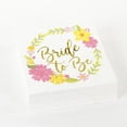 thumbnail image 2 of Koyal Wholesale Paper Napkin Floral Wreath, Gold Foil Bride To Be, 6.5-inch, 50-Pack, Luncheon Napkin Dinner Napkin, 2 of 5