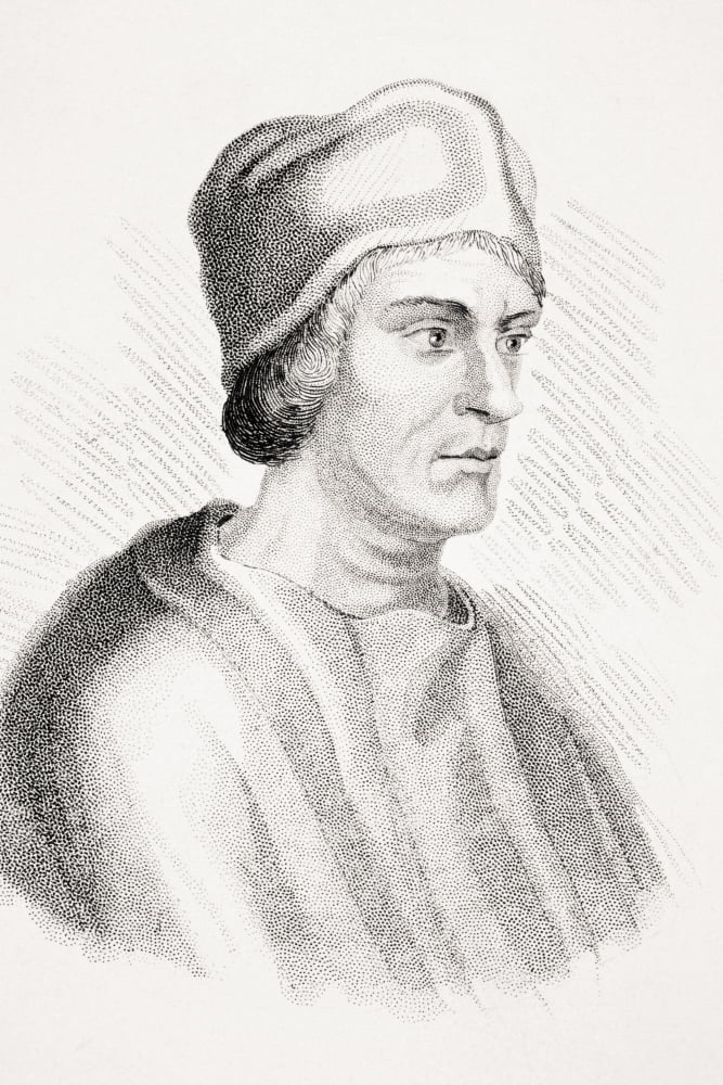 John Colet 1467-1519 Dean Of St Pauls Cathedral And Founder Of St Pauls School London From Old Englands Worthies By Lord Brougham And Others Published London Circa 1880s Canvas Art - Ken Welsh Design