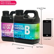 Epoxy Resin Kit 78OZ,Newly Formulated Crystal Clear Epoxy Resin, Strong, Bubble-Free, Anti-Yellowing Art Resin That, Suitable for Casting, DIY, Molds, Jewelry, Easy to Mix 1:1 Ratio