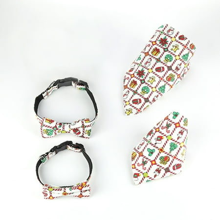 Pet Collar and Bandana Set Christmas Snowman Adjustable ...