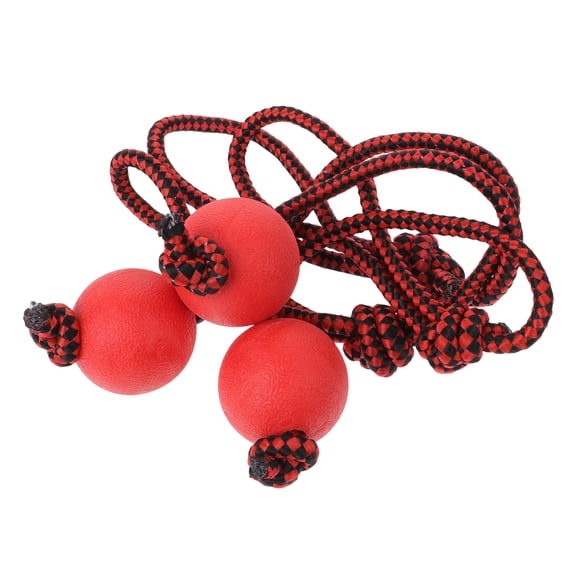 KAKOWELY 3Pcs Dog Training Ball with Rope for Indoor and 5x5cm