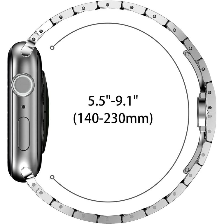 Apple Watch Ultra 49mm To 7 Strap Bracelet: Luxury Steel Metal