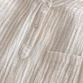 thumbnail image 7 of Fozruso Boys Striped Long Sleeve Shirt Soft Breathable Button Up Shirts for Toddler and Kids Daily Wear, 7 of 7