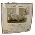 thumbnail image 2 of Swift Home Ultra Plush Floral Pleated Pintuck Microfiber Comforter Set, 2 of 3