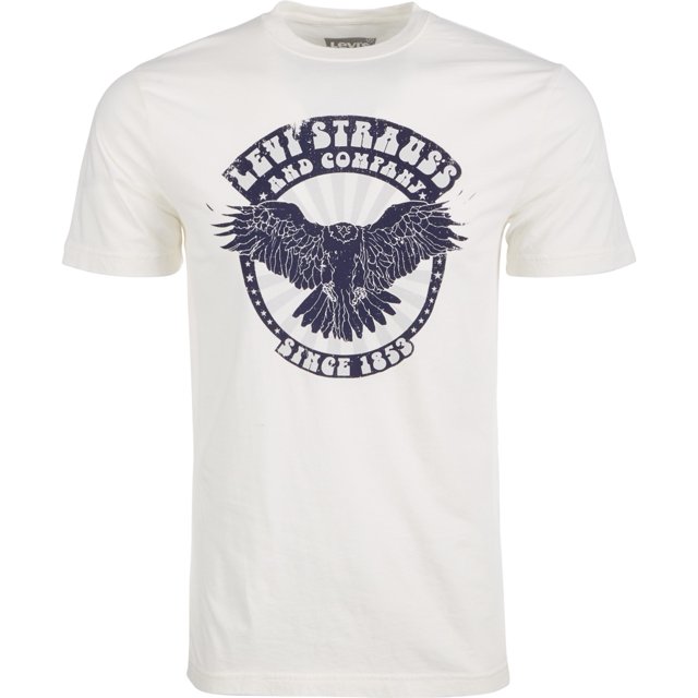 Camiseta gráfica Levi's Eagle para hombre blanca pequeña