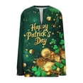 thumbnail image 2 of TaTaai Women's St. Patrick's Day Print Long Sleeve Sweatshirt Fashion Loose Round Neck Casual Top Soft Comfortable for Daily Home Office Streetwear Spring Fall Winter Gift, 2 of 5