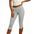 thumbnail image 3 of UKHCCC Women's High Waisted Slim Fit Flared Capri Pants Cuffed Flare Casual Cotton Stretchy Summer Office Travel Cropped S-L, 3 of 6