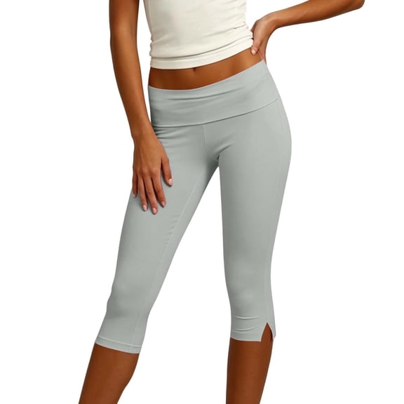 JnLxul Yoga Pants for Women Elastic Waist Slim Fitting High Waisted Casual Athletic Running Cropped Pants Fashion Trousers(X-Large,Gray)