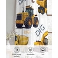 thumbnail image 6 of Construction Truck Sheer Curtains 39 Inch Length 2 Panels Set for Living Room/Bedroom, Cartoon Grips and Bulldozers Stirrup Car Kitchen Curtains Grommet Curtains Window Treatments 27.5"x39"x2, 6 of 7