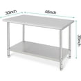 thumbnail image 3 of OUTGOODS Stainless Steel Work Table, NSF Commercial Grade, Adjustable Shelf, Silver, 3 of 9