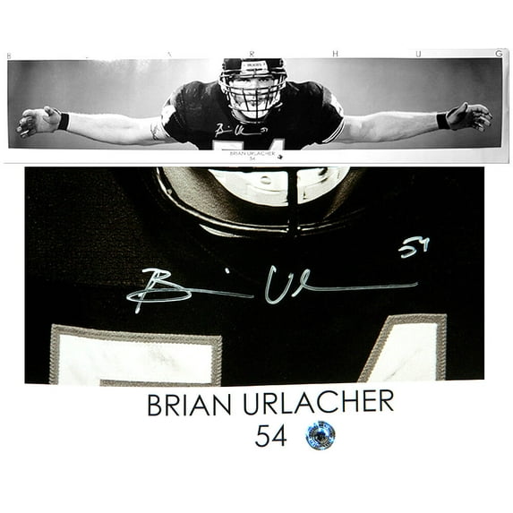 Brian Urlacher Signed Classic Bear Hug 17x72 Poster