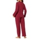 thumbnail image 3 of Conjuntos de lounge para mujeres INSPIRE CHIC, camisetas de manga larga con estampado de gatos y pantalones, pijamas con bolsillos S rojo, 3 of 6