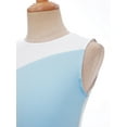 thumbnail image 6 of iiniim Girls Kids Sequins Ballet Asymmetric Lyrical Praise Dance Liturgical Metallic Color Block Modern Dress Light Blue 12, 6 of 7