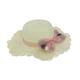 thumbnail image 1 of Sombrero Para Playa De Niña Ondulado Tejido De Paja C/ Moño crema, 1 of 6