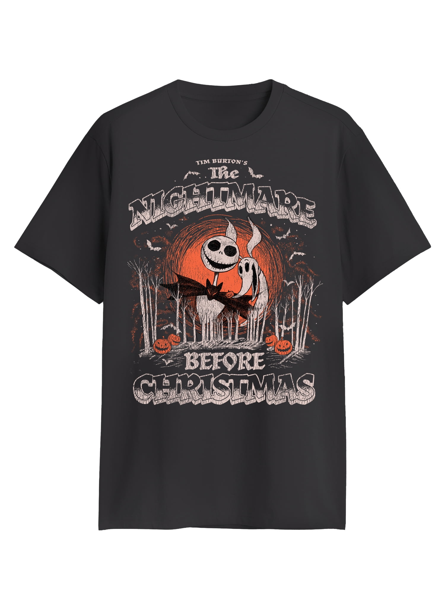 The Nightmare Before Christmas, Men's & Big Men's Graphic T-Shirt, Jack and Zero, Sizes S-3XL