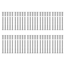 ZYHARUKO 50 Pack 4mm Door Handle Screws set Door Handle Bolt Through Fixings for Door Handle Roses Knobs Door Lock & Escutcheons