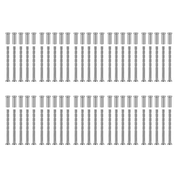 ZYHARUKO 50 Pack 4mm Door Handle Screws set Door Handle Bolt Through Fixings for Door Handle Roses Knobs Door Lock & Escutcheons