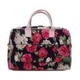thumbnail image 5 of MKF Collection Jayla Cotton Botanical Women's Duffle Bag, Sleek Weekender Purse Handbag by Mia K - Black, 5 of 10