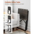 thumbnail image 3 of 21''Wx28''H Folding TV Tray for Eating, Small Foldable C-Shaped Tray Table with Tablet and Phone Slots, Slide Under Couch Side Table for Recliner, Living Room, Bedroom, Deep Grey, 3 of 16