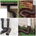 NUOLUX 1 Set Rain Gutter Downspout Extension Pipe Flexible Extendable