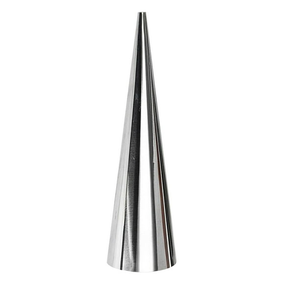 Stainless Steel Cream Horn Mold for Danish Pastries and Croissants 10 cm Flared Roll Design