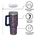 thumbnail image 4 of OBREWU Pioneer Flower Tumbler with Handle and Lid,40oz Pioneer Flower Double Wall Vacuum Insulated Tumbler,Pioneer Flower Cups Gift for Women and Men, 4 of 7