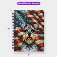 thumbnail image 5 of Patriotic Schnauzer Stained Glass Portrait American Flag Spiral Bound Journal Miniature Schnauzer Dog Lover 5x7in Spiral Notebook - 01010, 5 of 5