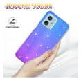 thumbnail image 3 of Rosebono Compatible With Motorola Moto G Power 2025 Case, Hybrid Glitter Sparkle Transparent Colorful Gradient TPU Skin Cover Protection Case (Blue/Purple), 3 of 4