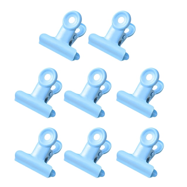 8 Pcs Pinces pour Reliure Queue Ronde Conception de Sécurité Pinces Métalliques Force de Serrage Stable Pinces Couleur Fraîche Macaron Résistantes à la Rouille Fournitures de Bureau et d'École