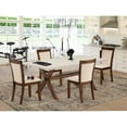 thumbnail image 2 of X727MZN32-5 Dining Table and 4 Light Beige Chairs - Distressed Jacobean Finish, 2 of 2