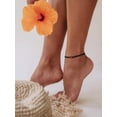 thumbnail image 3 of ChainsHouse Heart Shaped Birthstone Ankle Bracelets for Women Black Waterproof Anklets Stainless Steel Jewelry Gift, February, 3 of 8