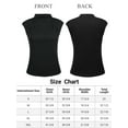 thumbnail image 5 of Unique Bargains Women's Mock Neck Blouse Basic Cap Sleeve Knitted Tops S Black, 5 of 6