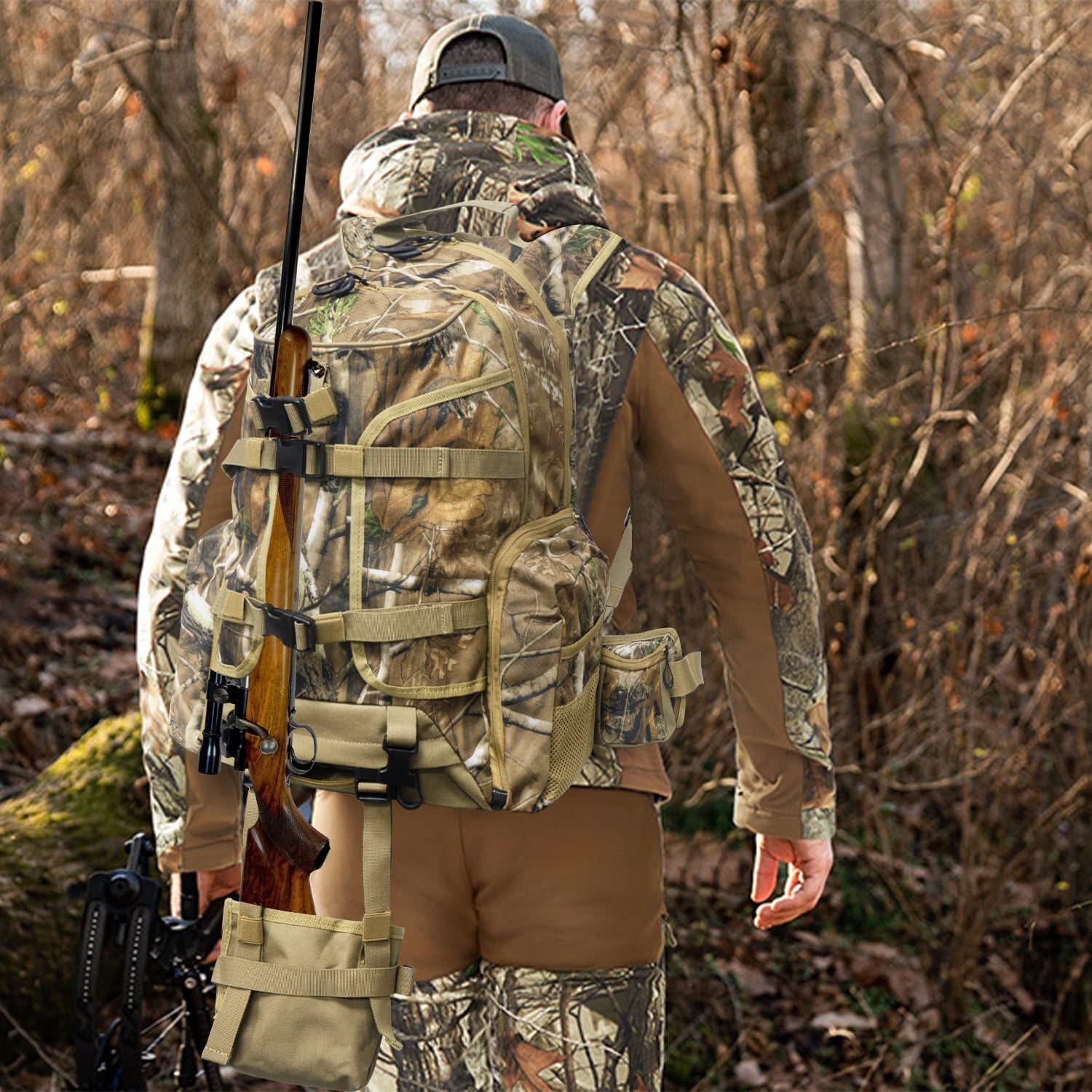 WTVIDAS Hunting Backpack, Waterproof Camo Hunting Pack for Men, Long-Lasting Large Capacity Hunting Day Pack, Hunting Gear, Deer Hunting Accessories