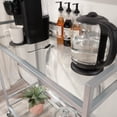 thumbnail image 6 of Sauder International Lux Metal/Glass Bar Cart in Silver Finish, 6 of 13
