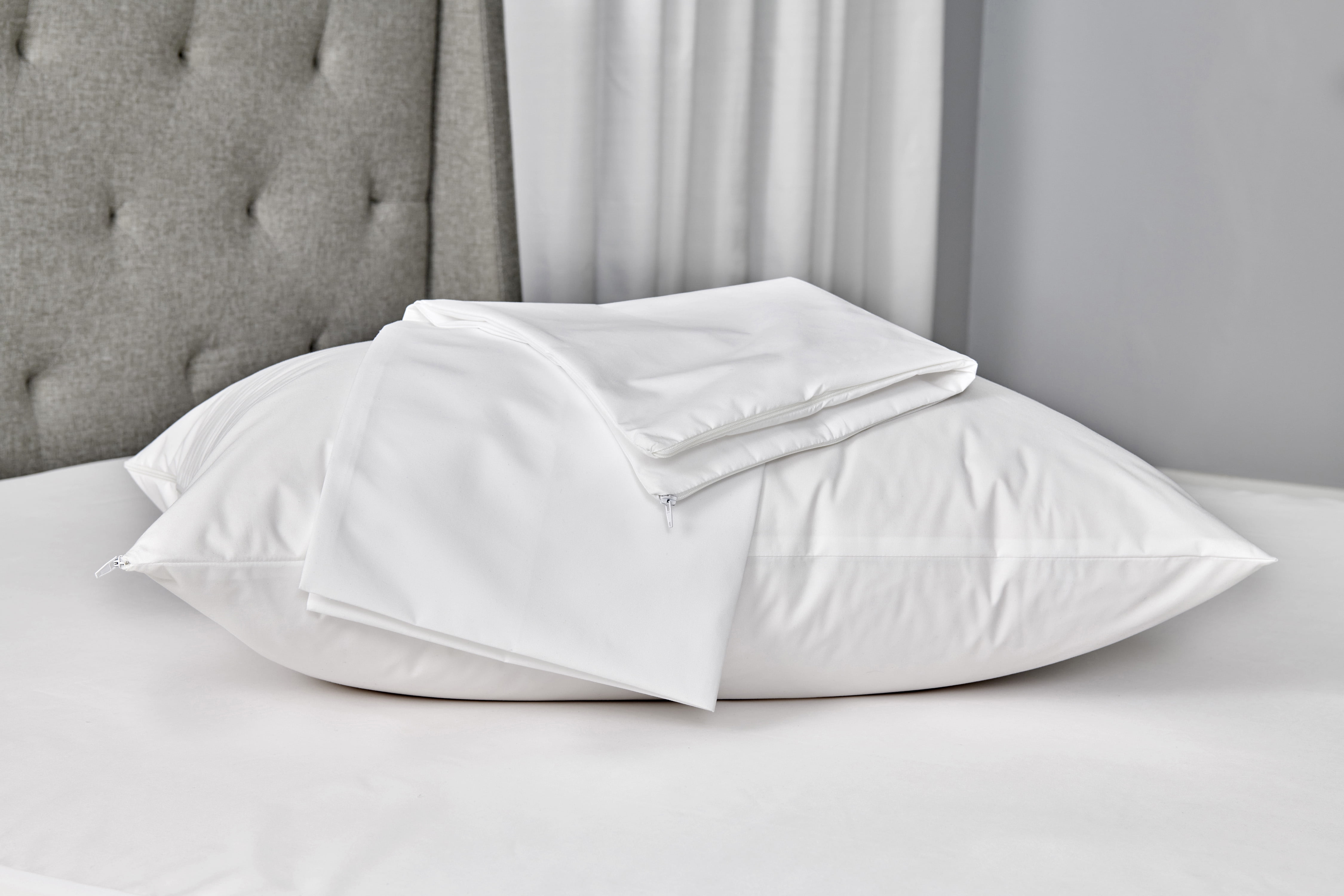 Mainstays Waterproof and Anti-Allergen Pillow Protector, Standard/Queen, 4 Pack