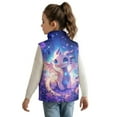 thumbnail image 2 of Yuyamidu Dragon Fuzzy Fleece Vest for Toddler Girls 2T Winter Zip Up Vest with Pockets Warm Stand Collar Sleeveless Jacket for School Outdoor Lightweight Waistcoat Outerwear, 2 of 6