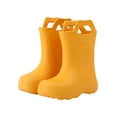 thumbnail image 4 of Tfken Toddler Rainboots Water Shoes Outdoor Play Mid-Calf Rain Boot Outerwear Lightweight Solid Color Fashion Cute Kids Booties Footwear Size 9.5-10 Years Yellow, 4 of 5