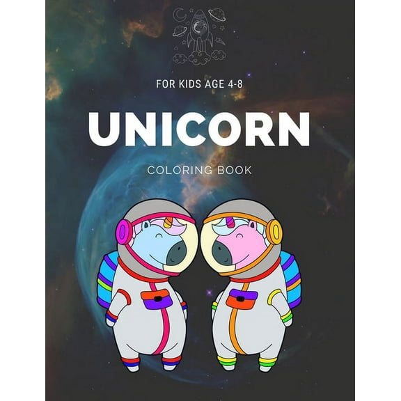 Unicorn Coloring book for kids age 4-8: My first unicorn coloring books for kids ages 4-8 years - Improve imagination and Relaxing EP.2(Book3) (Paperback)(Large Print)