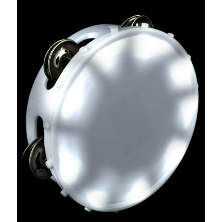 LED Round Tambourine - White
