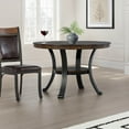 thumbnail image 4 of Linon Franklin Wood and Metal Round Dining Table in Rustic Umber Brown, 4 of 6