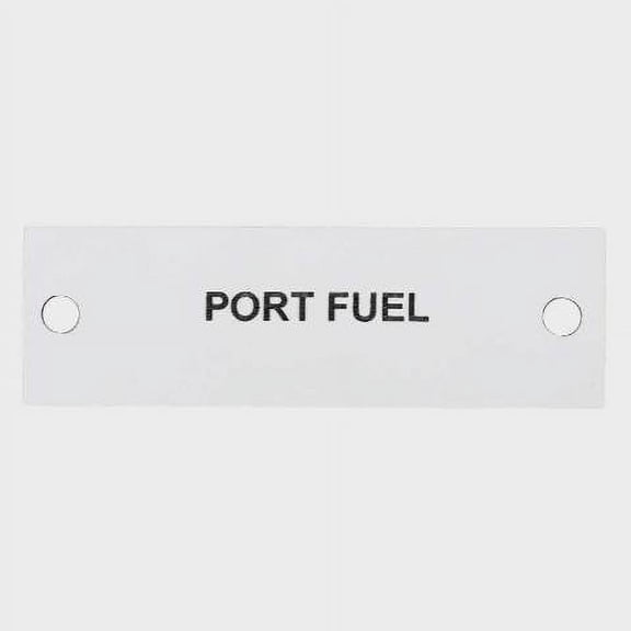 Rinker Boat Port Fuel Tag 222399 | 2 7/8 x 7/8 Inch White Plastic