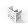 thumbnail image 2 of Modern 36" Alicia White Wood Vanity S Base with Gold Handles, 2 of 6