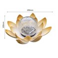 thumbnail image 4 of Lámpara Solar JM Luces solares Jardín al aire libre Decoración de loto LED impermeables para pasarela de césped de patio amarillo, 4 of 4